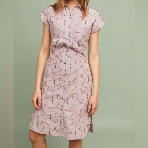 Anthropologie Maeve swimmer print shirt dress, size 8